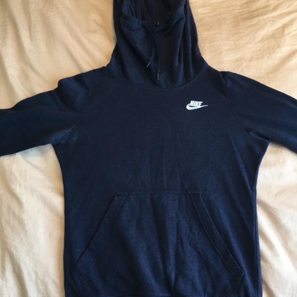 Nike Navy Blue Funnel-Neck Pullover Hoodie
